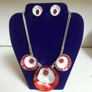 Necklace and earrings